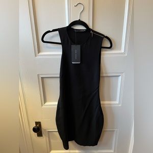 NWT ZARA | Cutout Crepe Mini Dress With Shoulder Zipper Detail